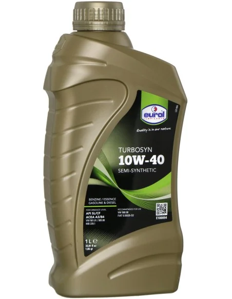 Olie Eurol 10W40 4T Turbosyn synthetische olie (1 liter)