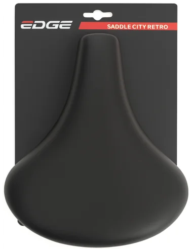 Fietszadel Edge City Retro - zwart (op kaart)