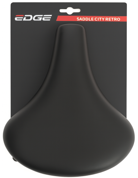 Fietszadel Edge City Retro - zwart (op kaart)