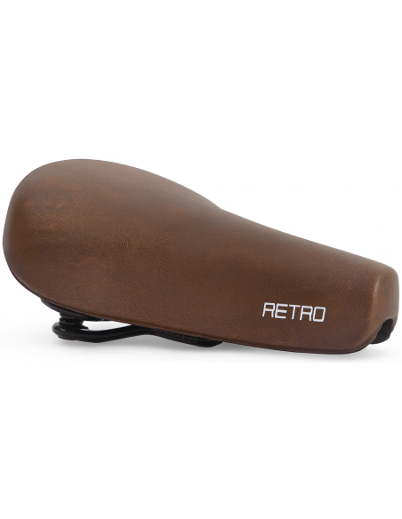 Fietszadel Edge City Retro - donkerbruin (op kaart)