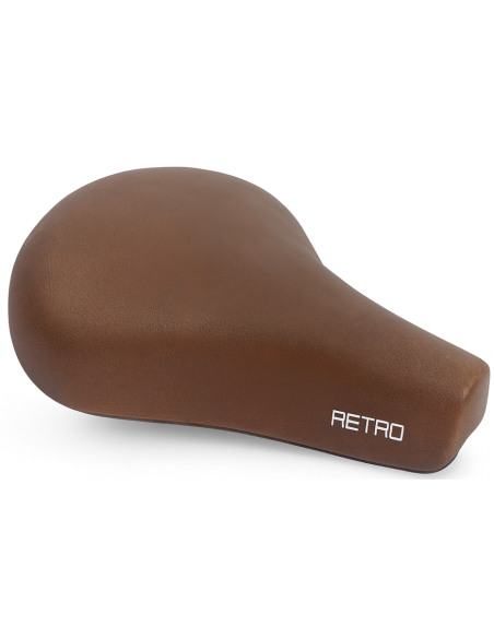 Fietszadel Edge City Retro - donkerbruin (op kaart)