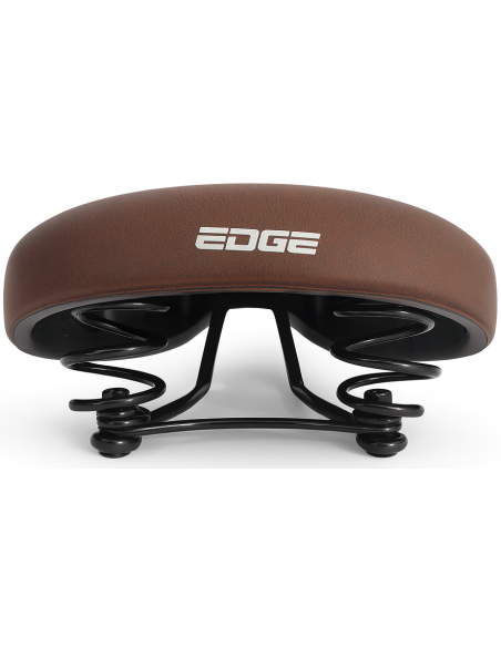 Fietszadel Edge City Retro - donkerbruin (op kaart)