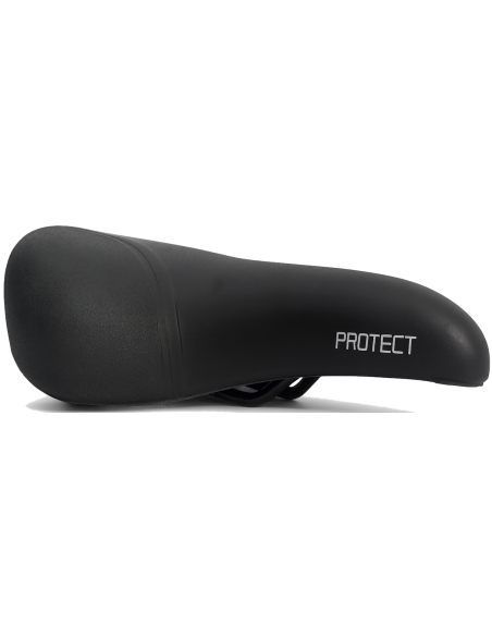 Fietszadel Edge City Protect met hoekbescherming - zwart