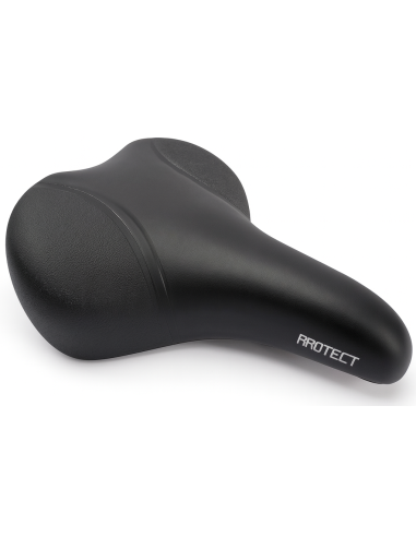 Fietszadel Edge City Protect met hoekbescherming - zwart