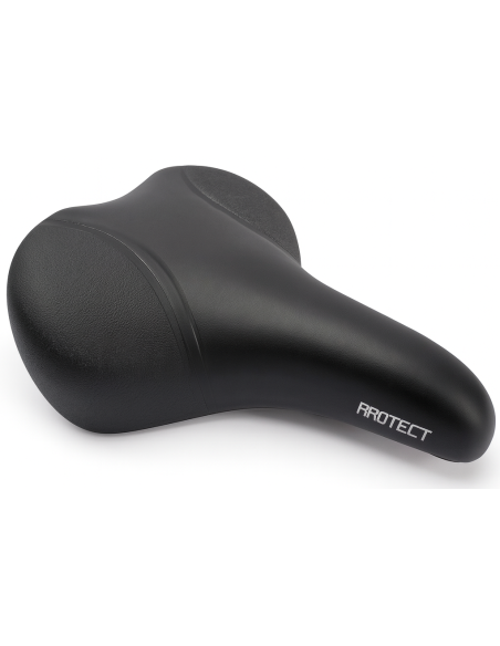 Fietszadel Edge City Protect met hoekbescherming - zwart