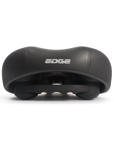 Fietszadel Edge City Protect met hoekbescherming - zwart