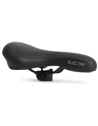 Fietszadel E-bike Edge Electra met handgreep en opbergruimte voor de Apple Air Tag - zwart