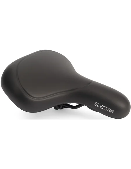 Fietszadel E-bike Edge Electra met handgreep en opbergruimte voor de Apple Air Tag - zwart