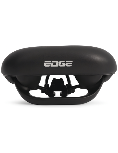 Fietszadel E-bike Edge Electra met handgreep en opbergruimte voor de Apple Air Tag - zwart