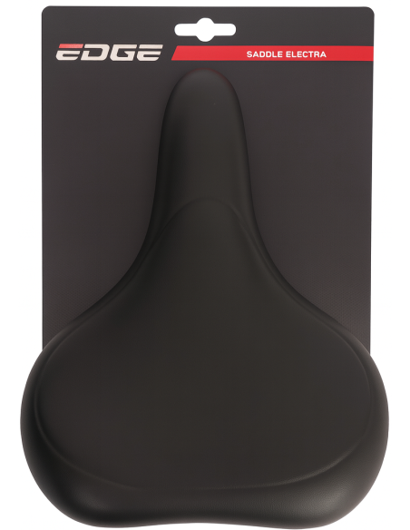 Fietszadel E-bike Edge Electra met handgreep en opbergruimte voor de Apple Air Tag - zwart