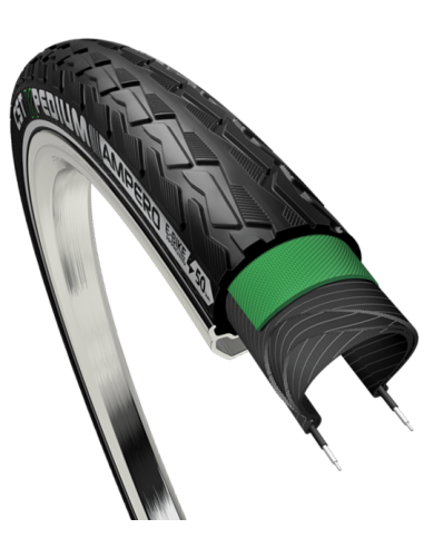 Buitenband CST Xpedium Ampero C1880 28 x 1.40"/ 37-622 voor e-bikes - zwart met reflectie