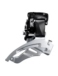 Voorderailleur 3 x 9-speed Shimano Alivio FD-M2000 top swing - dual pull met hoge klem 40T (66-69°) - Zwart/Zilver