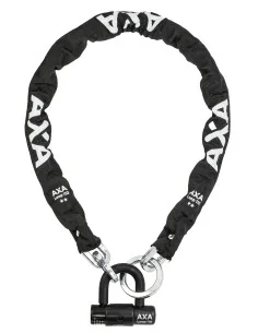 Kettingslot met hangslot Axa Loop ART2 - 110 met polyester hoes - zwart