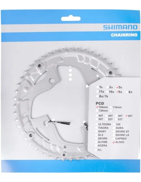 Kettingblad 48T Shimano Alivio FC-T4060 - zilver (voor 48-38-28T)