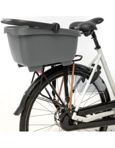 Gerecyclede (honden)fietsmand New Looxs Clipper Racktime - 28 liter 49 x 37 x 29 cm - anthraciet 2