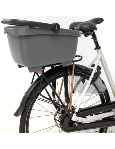 Gerecyclede (honden)fietsmand New Looxs Clipper Racktime - 28 liter 49 x 37 x 29 cm - anthraciet