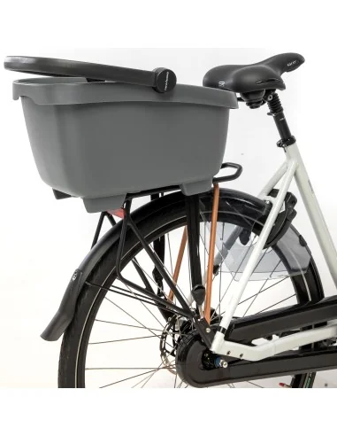 Gerecyclede (honden)fietsmand New Looxs Clipper Racktime 2.0 - anthraciet