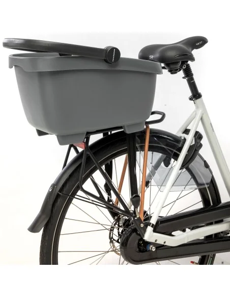 Gerecyclede (honden)fietsmand New Looxs Clipper Racktime 2.0 - anthraciet