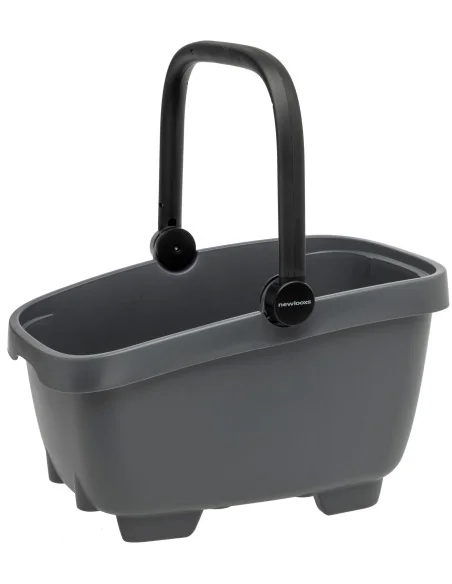 Gerecyclede (honden)fietsmand New Looxs Clipper MIK 28 liter - 49 x 37 x 29 cm - anthraciet