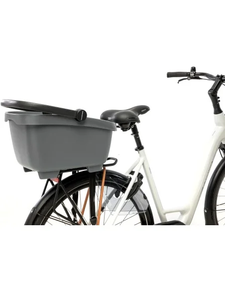 Gerecyclede (honden)fietsmand New Looxs Clipper MIK 28 liter - 49 x 37 x 29 cm - anthraciet