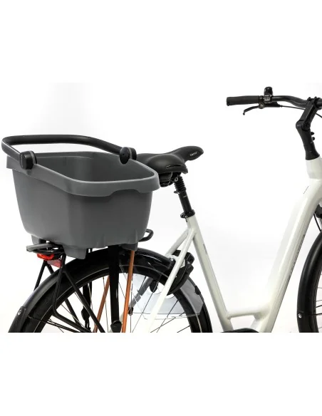 Gerecyclede (honden)fietsmand New Looxs Clipper MIK 28 liter - 49 x 37 x 29 cm - anthraciet