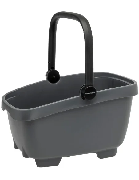 Gerecyclede (honden)fietsmand New Looxs Clipper 28 liter - 49 x 37 x 29 cm - anthraciet