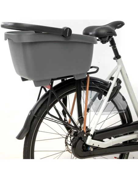 Gerecyclede (honden)fietsmand New Looxs Clipper 28 liter - 49 x 37 x 29 cm - anthraciet