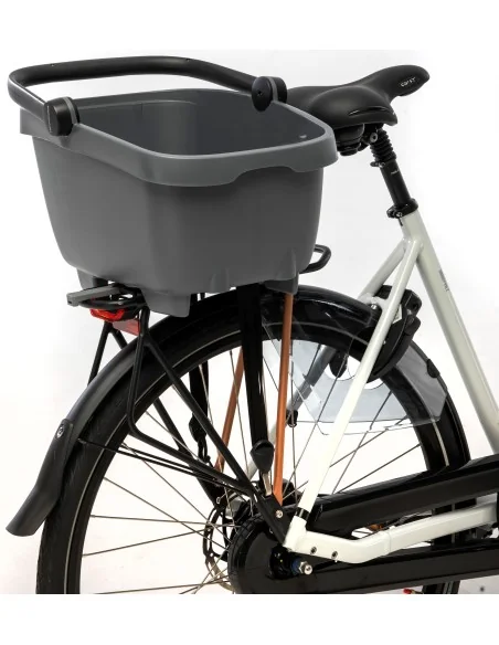 Gerecyclede (honden)fietsmand New Looxs Clipper 28 liter - 49 x 37 x 29 cm - anthraciet