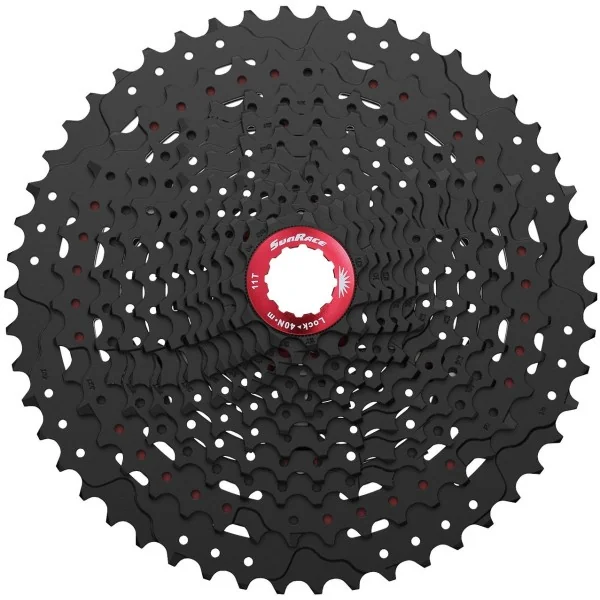 Cassette 12 speed Sunrace CSMZ90 11-50T - zwart met rode spider