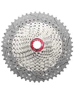 Cassette 12 speed Sunrace CSMZ90 11-50T - zilver met rode spider