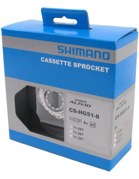 Cassette 8 speed Shimano Alivio HG51 11-28T