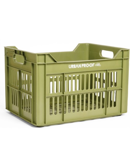 Gerecyclede fietskrat Urban Proof 30 liter - olijfgroen