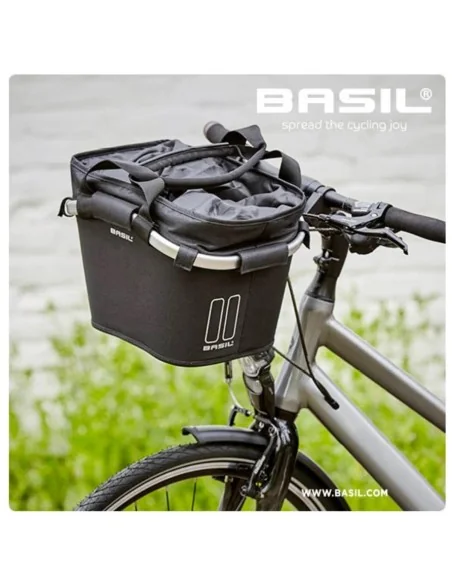 Fietsmand Basil Classic Carry All Front 15 liter 28 x 37 x 25 cm - zwart