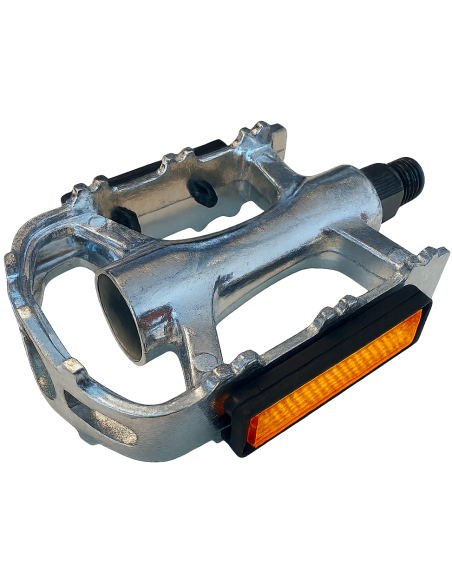 Pedaalset MTB/Trekking Edge Luxe aluminium - zilver