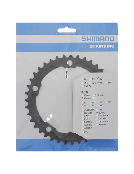 Kettingblad 39T Shimano Sora FC-3503 39T-D - Zwart