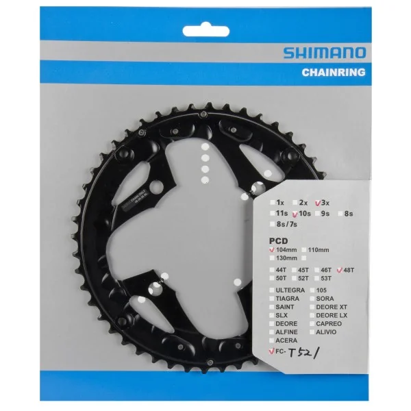 Kettingblad 48T Shimano FC-T521 Non Series - kettingrand - zwart