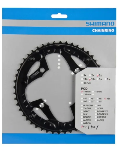 Kettingblad 48T Shimano FC-T521 Non Series - kettingrand - zwart