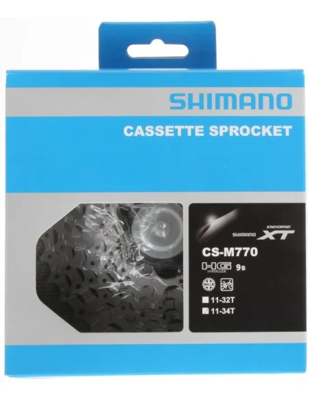 Cassette 9 speed Shimano Deore XT CS-M770 11-34T