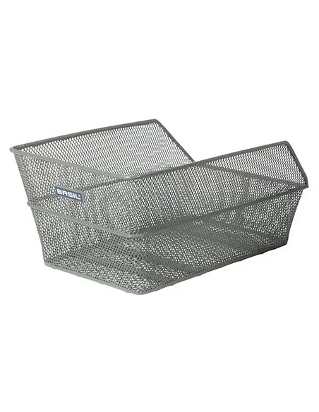 Fietsmand Basil Cento FM Flower met vaste montage 38 x 24 x 11cm - olijfgroen