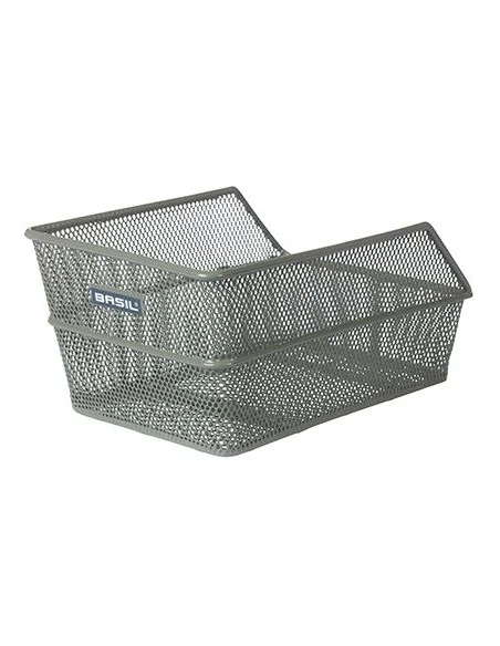 Fietsmand Basil Cento S FM Flower met vaste montage 31 x 21 x 9 cm - olijfgroen