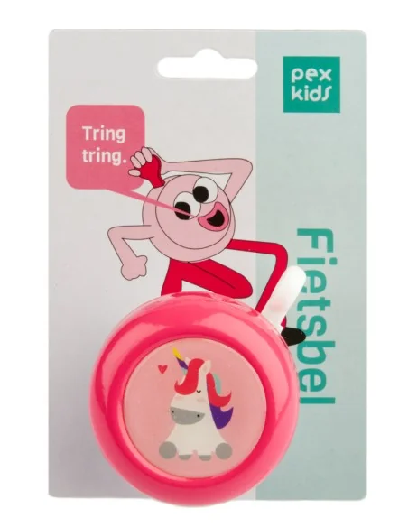Fietsbel PexKids Unicorn - roze/wit