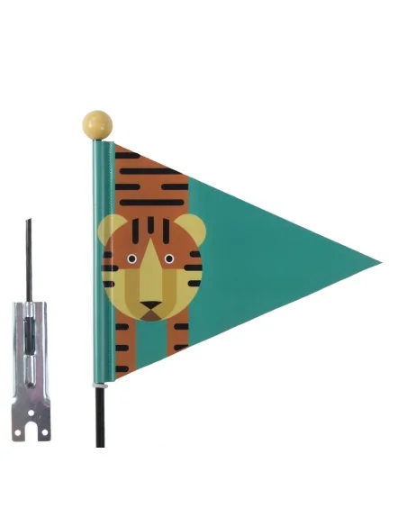 Veiligheidsvlag PexKids Tiger - groen met tijgerprint
