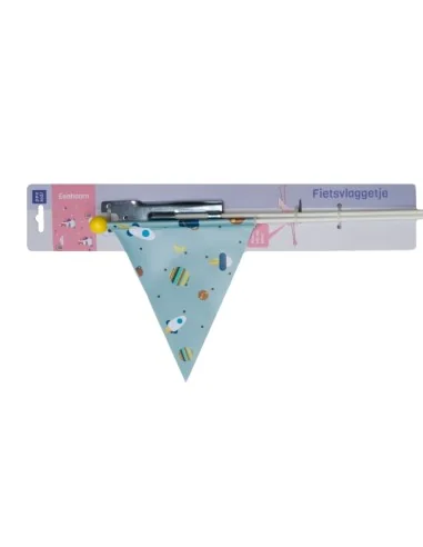 Veiligheidsvlag PexKids Rocket - blauw met raket print