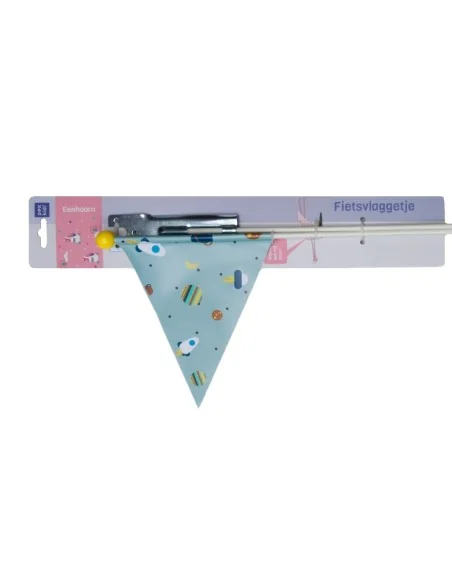 Veiligheidsvlag PexKids Rocket - blauw met raket print