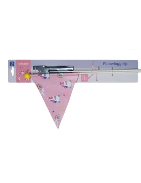 Veiligheidsvlag Pexkids Unicorn - roze met unicorn print