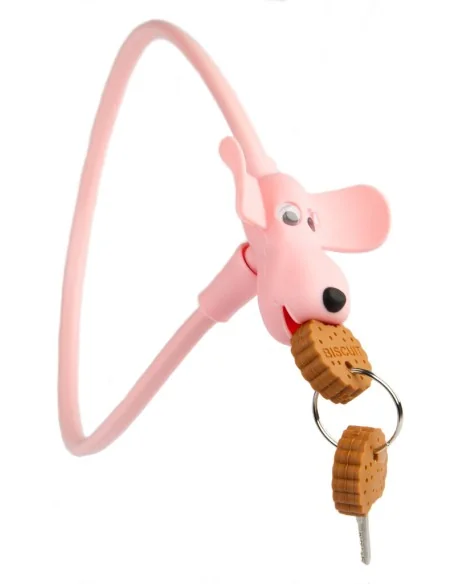 Siliconen fietsslot PexKids Flappie de waakhond 10 x 58 cm - roze