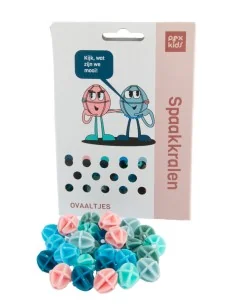 Spaakkralen PexKids "bolletjes" - assorti van 6 kleuren (30 stuks op kaart) 2