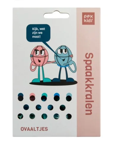 Spaakkralen PexKids "bolletjes" - assorti van 6 kleuren (30 stuks op kaart)