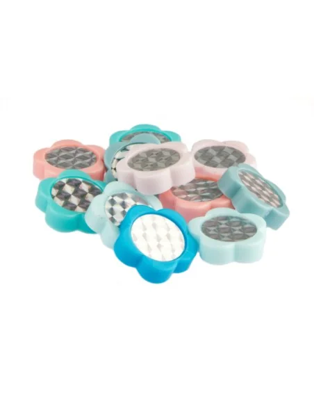 Spaakkralen PexKids "bloemetjes" - assorti van 4 kleuren (12 stuks op kaart)