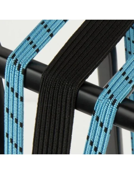 Triobinder Widek Eye 24/12mm met zwarte stalen platen - baby blauw/zwart